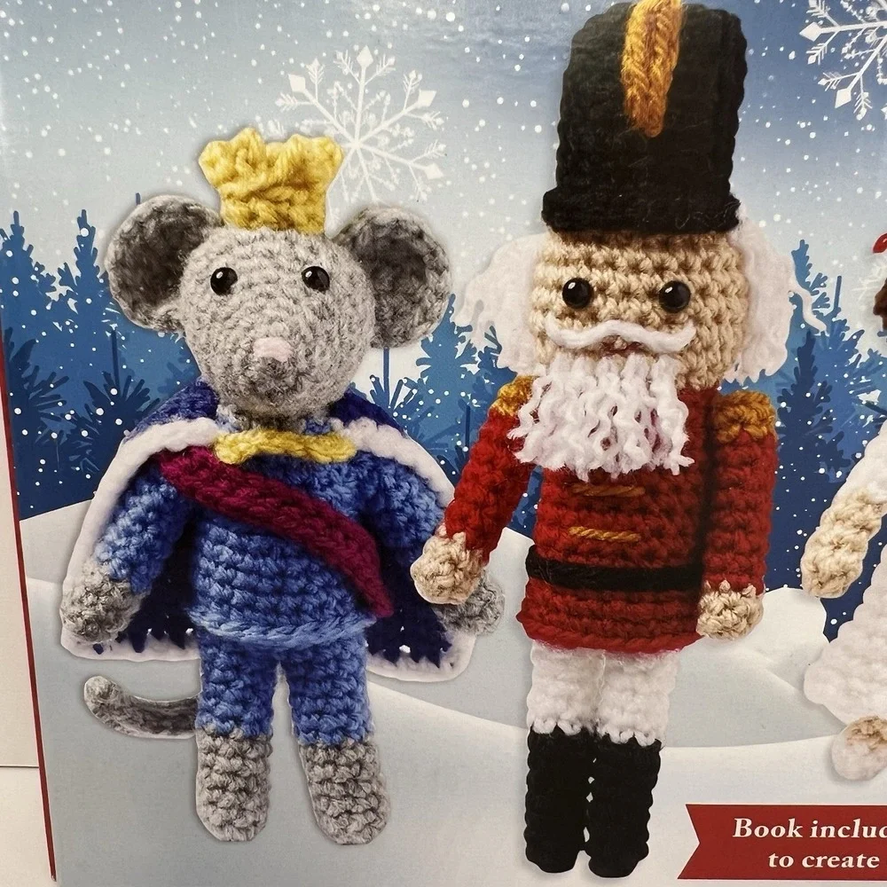 Thunder Bay Press Crochet Nutcracker Characters Kit Unisex OS Multi New DIY Set